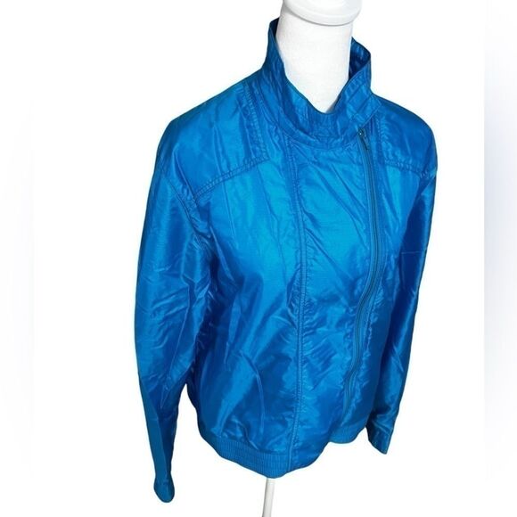 Nike women vintage 80s windbreaker jacket coat lightweight blue - Picture 9 of 12